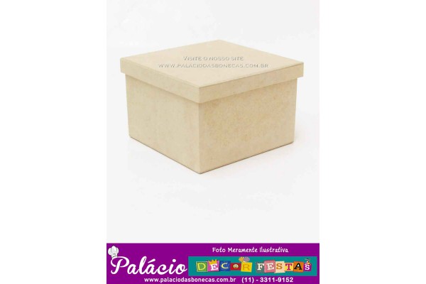 CAIXA DE MDF QUADRADA COM TAMPA SOLTA 15X15X10